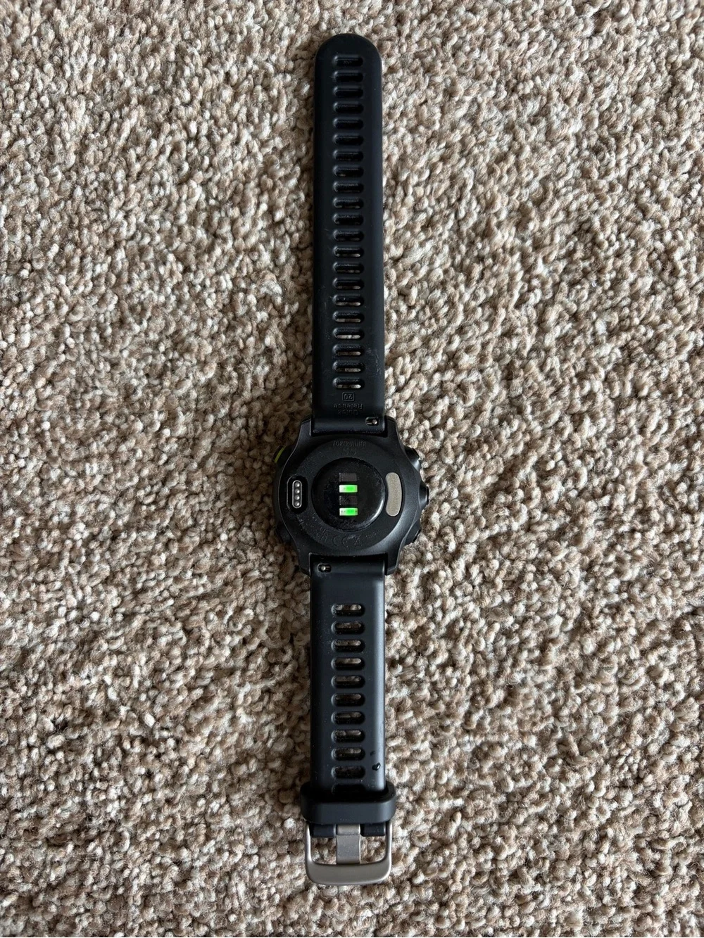 garmin Black and Green GPS Running Smartwatch